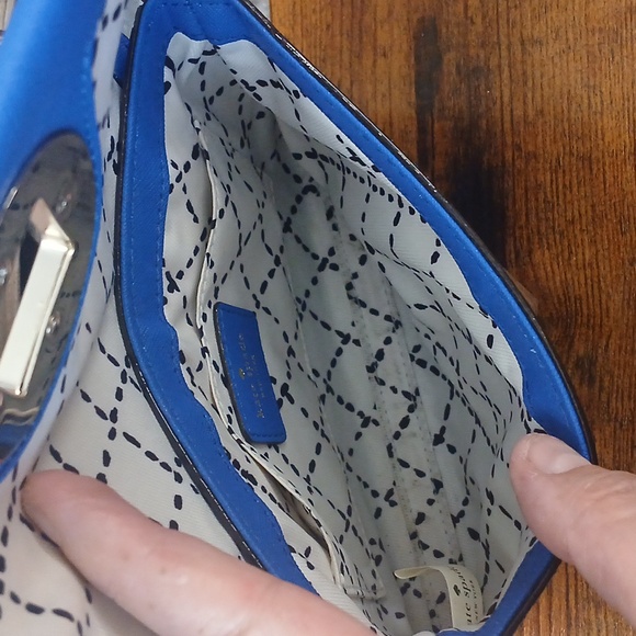 Kate Spade Royal Blue Clutch with Gold Accent - Picture 6 of 12